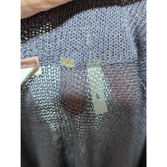 Soft Surroundings Women's Gray Light-Weight Long-Sleeve One-Button Cardigan Swea - Picture 5 of 8